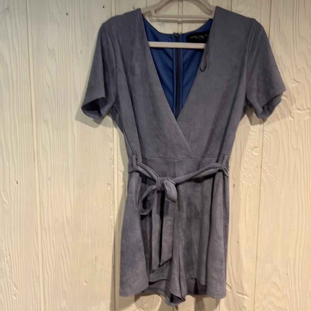 Akira Chicago Black Label Romper with Tie Large